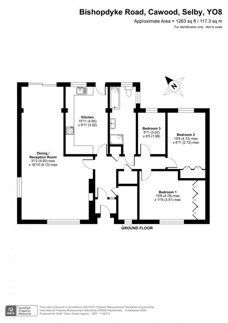 Floor plan for Bishopdyke Road, Cawood, Selby